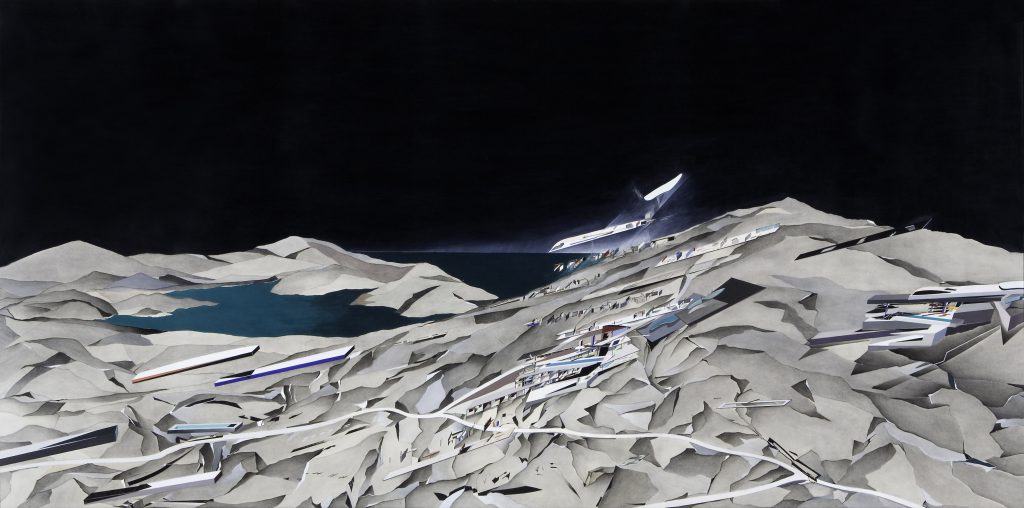 1 Zaha Hadid, painting from The Peak series